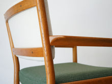 画像をギャラリービューアに読み込む, Danish Design Oak Armchair Illums Bolighus Kjellerup Vaeveri デンマークデザイン オーク材 ウール張り アームチェアのフレーム