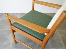 画像をギャラリービューアに読み込む, Danish Design Oak Armchair Illums Bolighus Kjellerup Vaeveri デンマークデザイン オーク材 ウール張り アームチェア
