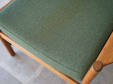画像をギャラリービューアに読み込む, Danish Design Oak Armchair Illums Bolighus Kjellerup Vaeveri デンマークデザイン オーク材 ウール張り アームチェアの座面