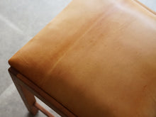 画像をギャラリービューアに読み込む, リーグモル・アンデルセン 北欧インテリア Rigmor Andersen chair 籐の背もたれと革張りの座面の椅子 ビンテージチェア 椅子の座面