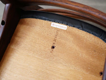 画像をギャラリービューアに読み込む, ニールスコフォード ローズウッドのダイニングチェア ハイバックチェア ヴィンテージの椅子 Niels Koefoed Lis 北欧のダイニング椅子の裏面にデンマーク製の刻印