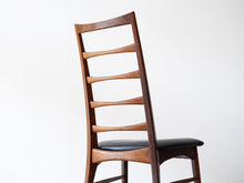 画像をギャラリービューアに読み込む, ニールスコフォード ローズウッドのダイニングチェア ハイバックチェア ヴィンテージの椅子 Niels Koefoed Lis 北欧のダイニング椅子の背面