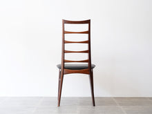 画像をギャラリービューアに読み込む, ニールスコフォード ローズウッドのダイニングチェア ハイバックチェア ヴィンテージの椅子 Niels Koefoed Lis 北欧のダイニング椅子の背面