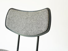 画像をギャラリービューアに読み込む, Vilhelm Lauritzen ヴィルヘルム・ラウリッツェン Vega チェア カール・ハンセン&サン製 白黒チェックのウール張り モノトーンインテリア 椅子の背もたれ