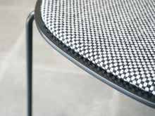 画像をギャラリービューアに読み込む, Vilhelm Lauritzen ヴィルヘルム・ラウリッツェン Vega チェア カール・ハンセン&サン製 白黒チェックのウール張り モノトーンインテリア 椅子の座面