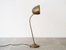 画像をギャラリービューアに読み込む, Danish design Adjustable Table lamp of brass デンマークデザインのテーブルランプ 真鍮の照明 ヴィンテージライトのシェードは角度調整可能