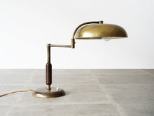 画像をギャラリービューアに読み込む, 真鍮のテーブルランプ Art deco Adjustable Table Lamp of brass スタンドライト 位置を変えられる