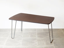 画像をギャラリービューアに読み込む, Unknown furniture design Table with brown top アニノマスデザイン 小さなダイニングテーブル アシンメトリーなデザインのテーブル 1940年代ヴィンテージ