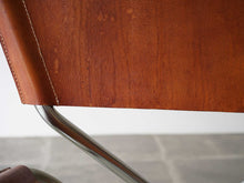 画像をギャラリービューアに読み込む, Erik Magnussen Z down Engelbrechts製 Folding Chair エリックマグヌッセン フォールディングチェア 北欧ヴィンテージ 折畳式椅子のグレインレザー