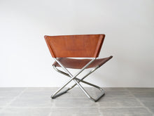 画像をギャラリービューアに読み込む, Erik Magnussen Z down Engelbrechts製 Folding Chair エリックマグヌッセン フォールディングチェア 北欧ヴィンテージ 折畳式椅子の背面