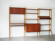 画像をギャラリービューアに読み込む, 北欧デザインのウォールユニット 飾り棚 本棚 シェルフ ビンテージ アンティーク 棚の左側から