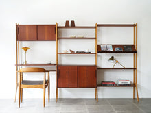 画像をギャラリービューアに読み込む, 北欧デザインのウォールユニット 飾り棚 本棚 シェルフ ビンテージ アンティーク