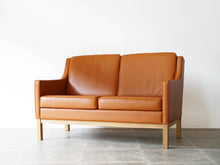 画像をギャラリービューアに読み込む, Erik Wørts Model L601/2 Sofa FDB møbler エリックウォルツ ワース レザーのソファ 革張りのリビングソファ 二人掛け