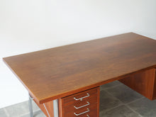 画像をギャラリービューアに読み込む, Hans J Wegner Johannes Hansen ハンスjウェグナーのデスク ヨハネスハンセン製チーク材のデスク 左側天板