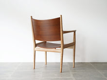 画像をギャラリービューアに読み込む, ハンスJウェグナー JH513 チーク オーク Hans J Wegner Chair Johannes Hansen ハンスウェグナーのアームチェアJH513の背面