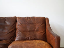 画像をギャラリービューアに読み込む, Børge Mogensen Model 2209 Sofa ボーエモーエンセン フレデリシア ソファ 3人掛け スリーシーター 革張りのソファ 北欧ヴィンテージ ソファの革張りのクッション