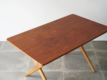 画像をギャラリービューアに読み込む, ハンスJウェグナーのX-ledテーブルAT308 Hans J. Wegner AT308 Table テーブルのチーク材の天板