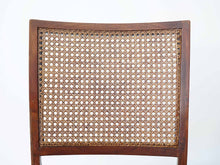 画像をギャラリービューアに読み込む, フリッツ・ヘニングセンのマホガニーとレザーと籐のダイニングチェア 北欧ビンテージ 椅子の背もたれは籐張り