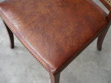 画像をギャラリービューアに読み込む, フリッツ・ヘニングセンのマホガニーとレザーと籐のダイニングチェア 北欧ビンテージ 椅子の座面はナイジャーレザー張り