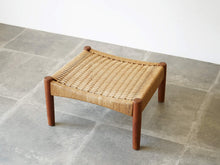 画像をギャラリービューアに読み込む, Mogens Kold Stool with papercord モーエンス・コード ペーパーコードの小さなスツール オットマン チーク 北欧インテリア 小さい椅子