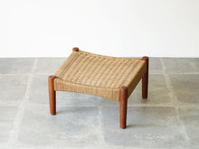 画像をギャラリービューアに読み込む, Mogens Kold Stool with papercord モーエンス・コード ペーパーコードの小さなスツール オットマン チーク 北欧インテリア 小さい椅子
