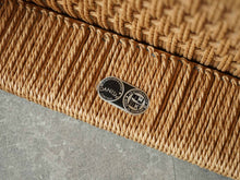 画像をギャラリービューアに読み込む, Mogens Kold Stool with papercord モーエンス・コード ペーパーコードの小さなスツール オットマン 北欧インテリア 小さい椅子 裏面にメタルプレート