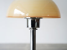 画像をギャラリービューアに読み込む, デンマークデザインのテーブルランプ 黄色いランプ 卓上照明 北欧 Danish design table lamp with yellow glass shade 北欧デザインのランプ バウハウスランプのよう