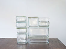 画像をギャラリービューアに読み込む, ワーゲンフェルド クブス ガラスコンテナ バウハウス Wilhelm Wagenfeld Kubus storage containers ガラス容器を重ねることができる