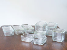 画像をギャラリービューアに読み込む, ワーゲンフェルド クブス ガラスコンテナ バウハウス Wilhelm Wagenfeld Kubus storage containers ガラス容器9個セット