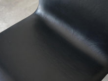 画像をギャラリービューアに読み込む, ヴェルナーパントン チェア レザー Verner Panton system1–2-3 Chair パントンの椅子の座面 黒レザー
