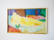 画像をギャラリービューアに読み込む, Buster Bruun Reclining model Oil painting デンマーク絵画 インテリアアート北欧 油絵 油彩画 裸婦画