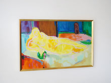 画像をギャラリービューアに読み込む, Buster Bruun Reclining model Oil painting デンマーク絵画 インテリアアート北欧 油絵 油彩画