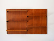 画像をギャラリービューアに読み込む, フィンユール ボヴィルケ製のウォールユニット 北欧ヴィンテージ 壁付け棚 Finn Juhl BO71 Bovirke wall shelving system 高さ100×幅153cm 棚だけの様子
