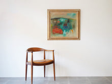 画像をギャラリービューアに読み込む, Kai E Christensen Landscape 北欧デンマーク風景画 インテリアアート 油彩 油絵とハンスJウェグナーのアームチェア JH503