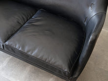 画像をギャラリービューアに読み込む, アルネ・ヴォッダーのソファ ツーシーター 2人用ソファ 北欧ビンテージ rne Vodder Sofa brazilian rosewood 1953 ivan schlechter イヴァンシュレクターによる革張り 黒革のソファ ソファのクッションは新規製作