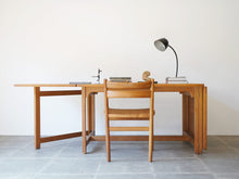 画像をギャラリービューアに読み込む, ボーエモーエンセン ライブラリーテーブル 北欧デザイン ダイニングテーブル 延長式テーブル オーク ビンテージ PLauritsen Børge Mogensen BM71 Library Table Table テーブルをデスク風に