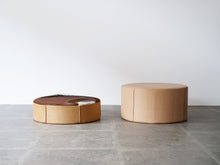 画像をギャラリービューアに読み込む, イヴァン・シュレクターのクッション 天然革張り 北欧ビンテージ家具 Ivan Schlechter Pouf with natural leather クッション2種類
