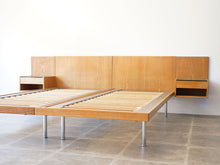画像をギャラリービューアに読み込む, ハンスJウェグナーのベッド ゲタマ製ビンテージ オーク サイドテーブル付き ダブルベッド クイーンサイズベッド北欧 Hans J Wegner GE705 Bed oak Getama vintage ウェグナーのベッドの右側