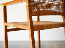 画像をギャラリービューアに読み込む, ボーエモーエンセン ダイニングチェア アームあり オークと籐 Børge Mogensen Model BM62 Chair モーエンセンのアームチェアのフレーム後ろ側