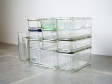 画像をギャラリービューアに読み込む, Wilhelm Wagenfeld Kubus 15 storage containers ヴィルヘルム・ヴァーゲンフェルト クブス ガラス容器 コンテナ バウハウス ドイツ製ヴィンテージ