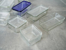 画像をギャラリービューアに読み込む, Wilhelm Wagenfeld Kubus 15 storage containers ヴィルヘルム・ヴァーゲンフェルト クブス ガラス容器 コンテナ バウハウス ドイツ製ヴィンテージ 蓋があったりなかったり