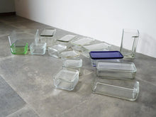 画像をギャラリービューアに読み込む, Wilhelm Wagenfeld Kubus 15 storage containers ヴィルヘルム・ヴァーゲンフェルト クブス ガラス容器 コンテナ バウハウス ドイツ製ヴィンテージ 15個セット