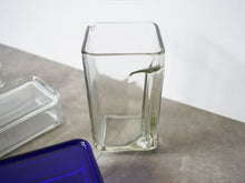 画像をギャラリービューアに読み込む, Wilhelm Wagenfeld Kubus 15 storage containers ヴィルヘルム・ヴァーゲンフェルト クブス ガラス容器 コンテナ バウハウス ドイツ製ヴィンテージ ピッチャータイプ