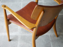 画像をギャラリービューアに読み込む, Peter Hvidt Orla Mølgaard-Nielsen Portex Armchair Fritz Hansen vintage niger leather ピーター・ビッツとオルラ・モルガート・ニールセンのアームチェア ナイジャーレザー張り 北欧ヴィンテージ デザイナーズチェア 椅子のフレーム