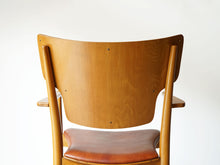画像をギャラリービューアに読み込む, Peter Hvidt Orla Mølgaard-Nielsen Portex Armchair Fritz Hansen vintage niger leather ピーター・ビッツとオルラ・モルガート・ニールセンのアームチェア ナイジャーレザー張り 北欧ヴィンテージ デザイナーズチェア 椅子の背面