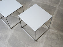 画像をギャラリービューアに読み込む, ポールケアホルム ネストテーブル Poul Kjærholm PK71 Three nesting tables E Kold Christensen ケアホルムのEKC製ビンテージテーブル 3つのミニテーブル 白いテーブル