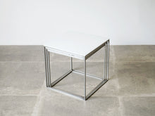 画像をギャラリービューアに読み込む, ポールケアホルム ネストテーブル Poul Kjærholm PK71 Three nesting tables E Kold Christensen ケアホルムのEKC製ビンテージテーブル 重ねた様子をやや上から