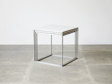 画像をギャラリービューアに読み込む, ポールケアホルム ネストテーブル Poul Kjærholm PK71 Three nesting tables E Kold Christensen ケアホルムのEKC製ビンテージテーブル 重ねた様子