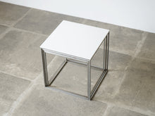 画像をギャラリービューアに読み込む, ポールケアホルム ネストテーブル Poul Kjærholm PK71 Three nesting tables E Kold Christensen ケアホルムのEKC製ビンテージテーブル 重ねた様子
