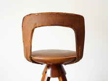 画像をギャラリービューアに読み込む, Tove Edvard Kindt-Larsen トーべ エドワード・キンドラーセン 回転チェア swivel chair 北欧ヴィンテージ 椅子の背もたれ レザー張り